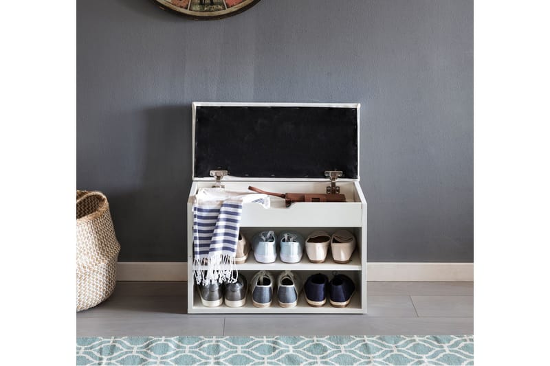 Shiheem skoholder 60x30 cm - Hvid - Opbevaring - Skoopbevaring