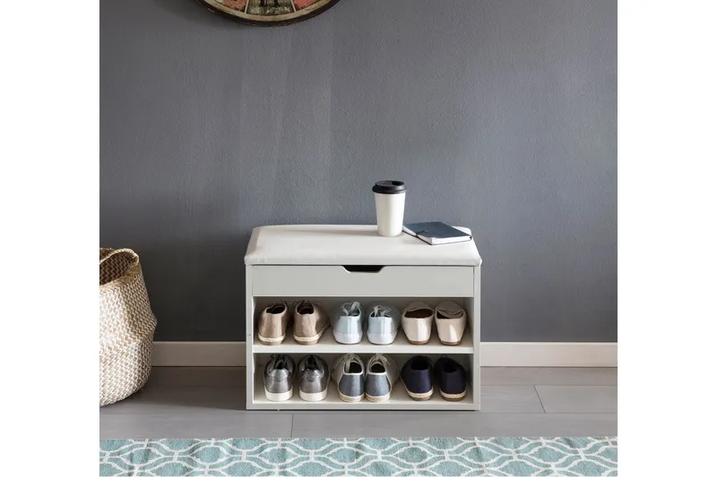 Shiheem skoholder 60x30 cm - Hvid - Opbevaring - Skoopbevaring