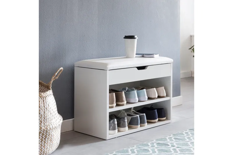 Shiheem skoholder 60x30 cm, Hvid