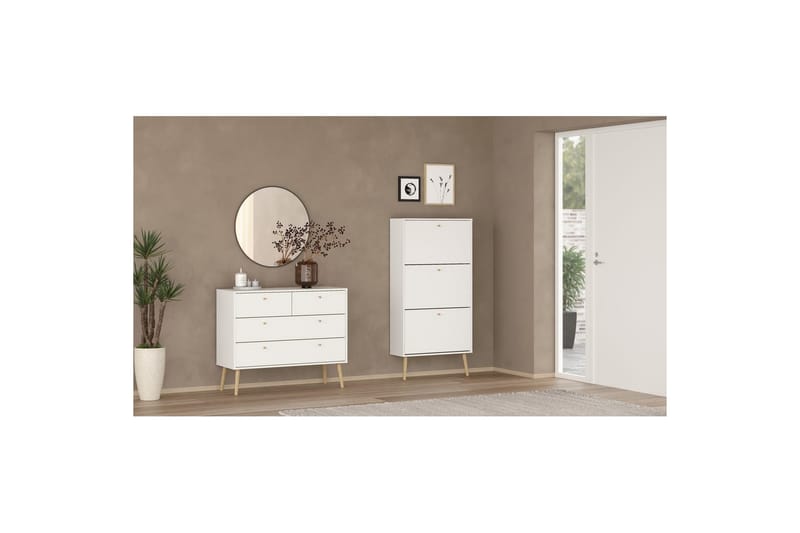 Shinta Skoskab 70 cm - Hvid - Opbevaring - Skoopbevaring - Skoskab