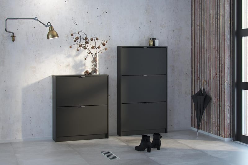 Shoey Skoskab 2 Fack - Sort - Opbevaring - Skoopbevaring - Skoskab