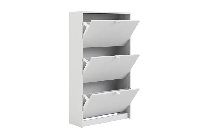 Shoey Skoskab 3 Fack - Hvid - Opbevaring - Skoopbevaring - Skoskab