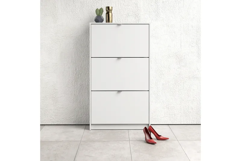 Shoey Skoskab 3 Fack - Hvid - Opbevaring - Skoopbevaring - Skoskab