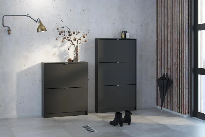 Shoey Skoskab 3 Fack - Sort - Opbevaring - Skoopbevaring - Skoskab