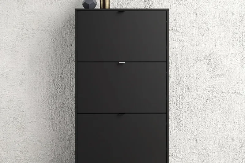 Shoey Skoskab 3 Fack - Sort - Opbevaring - Skoopbevaring - Skoskab