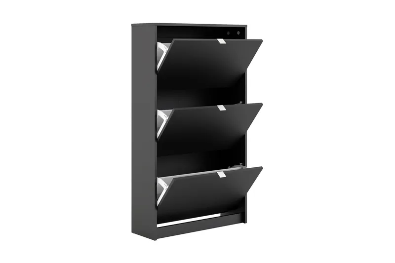 Shoey Skoskab 3 Fack - Sort - Opbevaring - Skoopbevaring - Skoskab