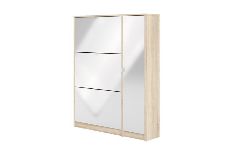 Shoey Skoskab 3 Fack - Træ/Natur/Hvid - Opbevaring - Skoopbevaring - Skoskab