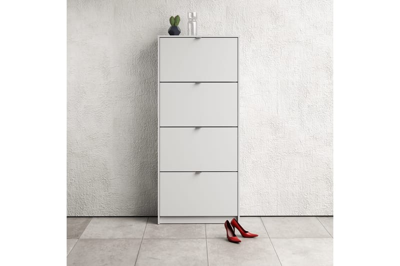 Shoey Skoskab 4 Fack - Hvid - Opbevaring - Skoopbevaring - Skoskab