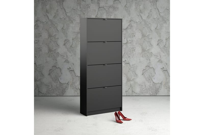 Shoey Skoskab 4 Fack - Sort - Opbevaring - Skoopbevaring - Skoskab