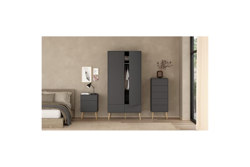 Shoey Skoskab 4 Fack - Sort - Opbevaring - Skoopbevaring - Skoskab