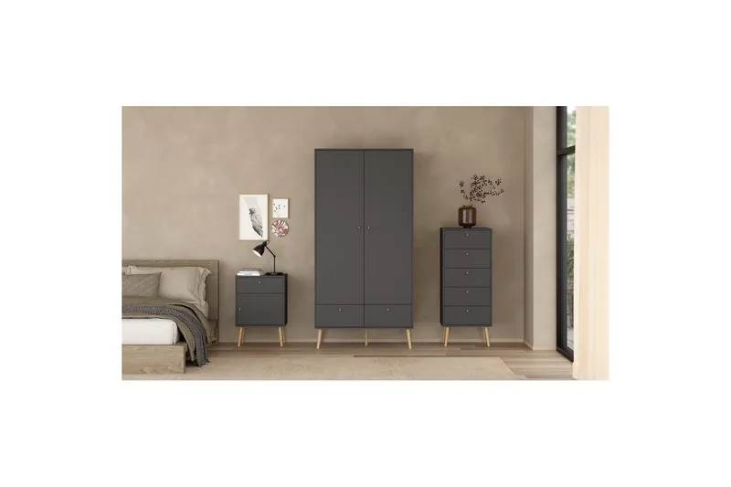 Shoey Skoskab 4 Fack - Sort - Opbevaring - Skoopbevaring - Skoskab