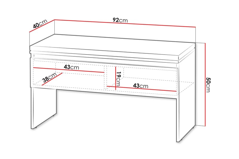 Simply Skoskab 92x40 cm - Grå - Opbevaring - Skoopbevaring