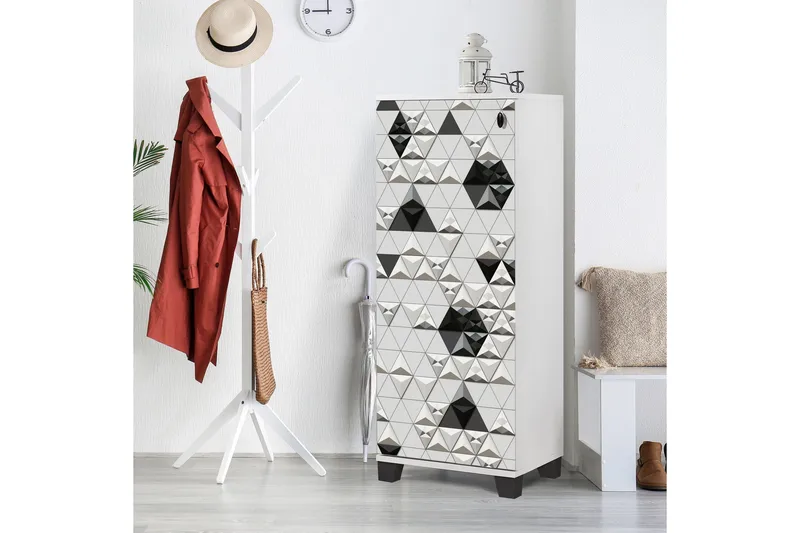 Skoförvaring Vit|Svart - Opbevaring - Skoopbevaring - Skoskab