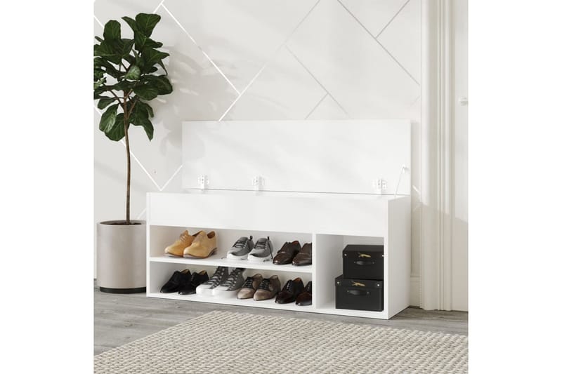 skoreol 105x30x45 cm spånplade hvid - Hvid - Opbevaring - Skoopbevaring - Skoskab