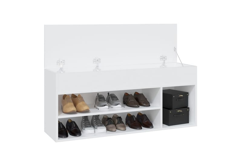 skoreol 105x30x45 cm spånplade hvid - Hvid - Opbevaring - Skoopbevaring - Skoskab