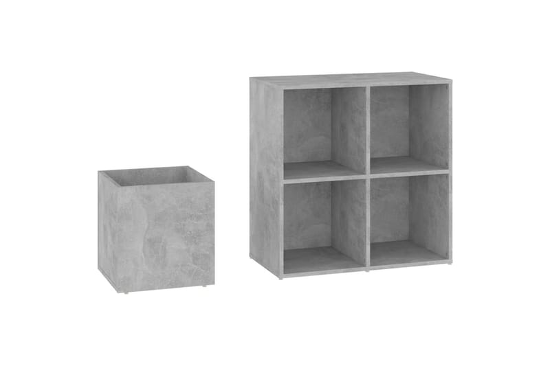 skoreol 105x35,5x70 cm spånplade betongrå - Grå - Entréopbevaring - Skoopbevaring - Skohylde
