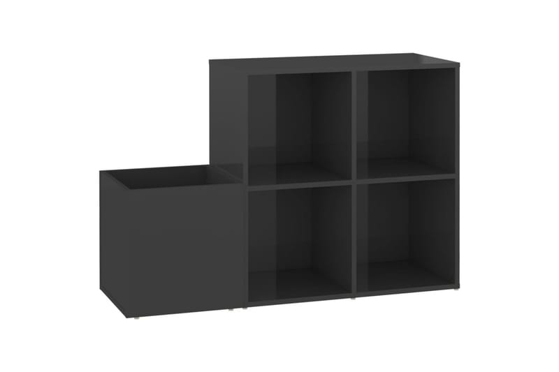 skoreol 105x35,5x70 cm spånplade grå højglans - Grå - Opbevaring - Skoopbevaring