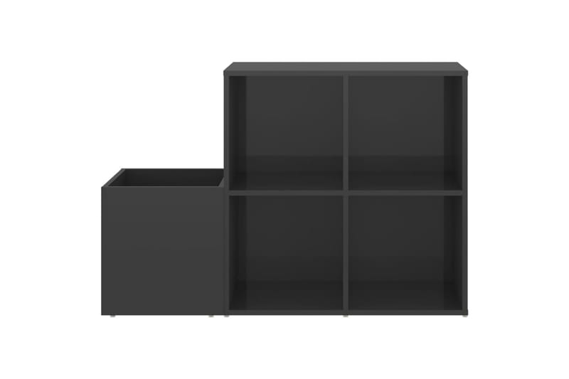skoreol 105x35,5x70 cm spånplade grå højglans - Grå - Opbevaring - Skoopbevaring