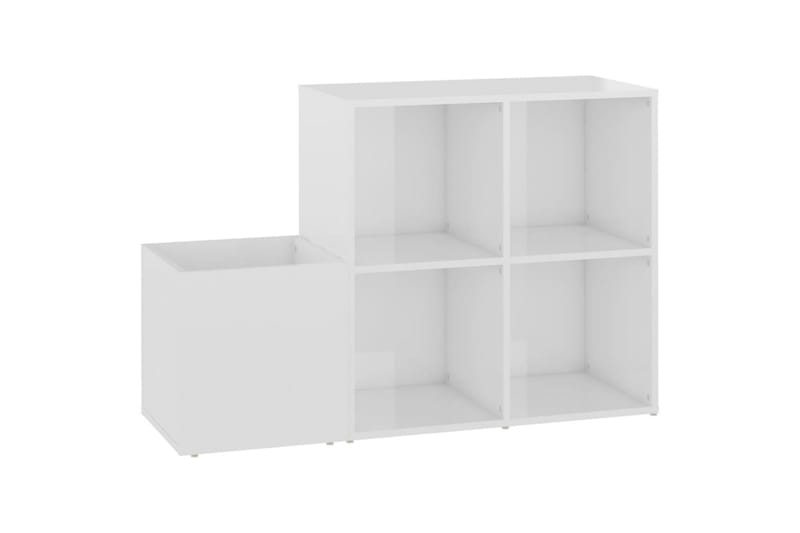 skoreol 105x35,5x70 cm spånplade hvid højglans - Hvid - Opbevaring - Skoopbevaring