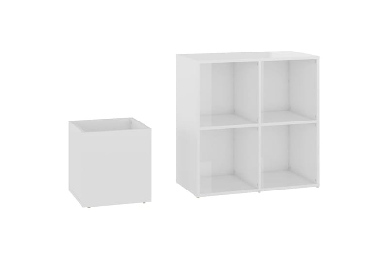 skoreol 105x35,5x70 cm spånplade hvid højglans - Hvid - Opbevaring - Skoopbevaring