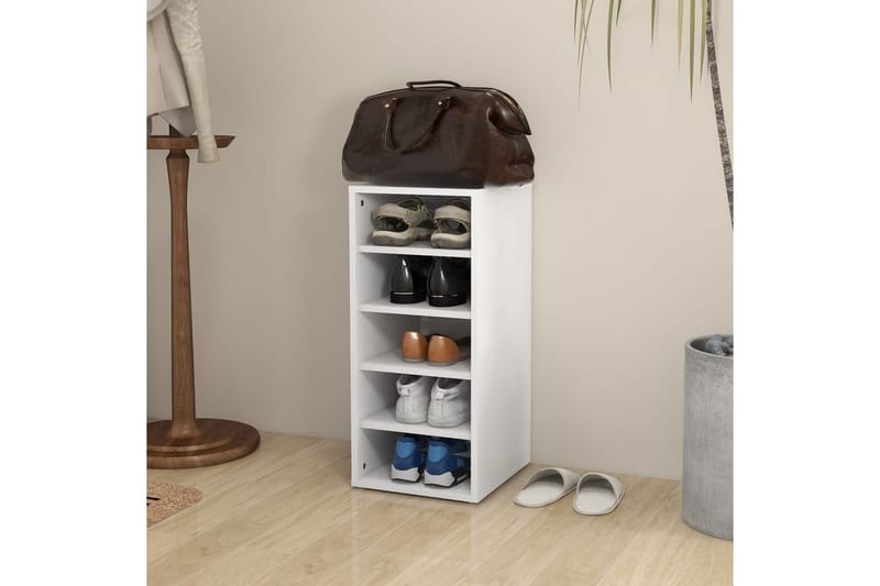 skoreol 31,5x35x70 cm spånplade hvid - Hvid - Opbevaring - Skoopbevaring