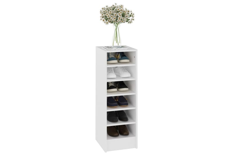 skoreol 31,5x35x90 cm spånplade hvid - Hvid - Opbevaring - Skoopbevaring