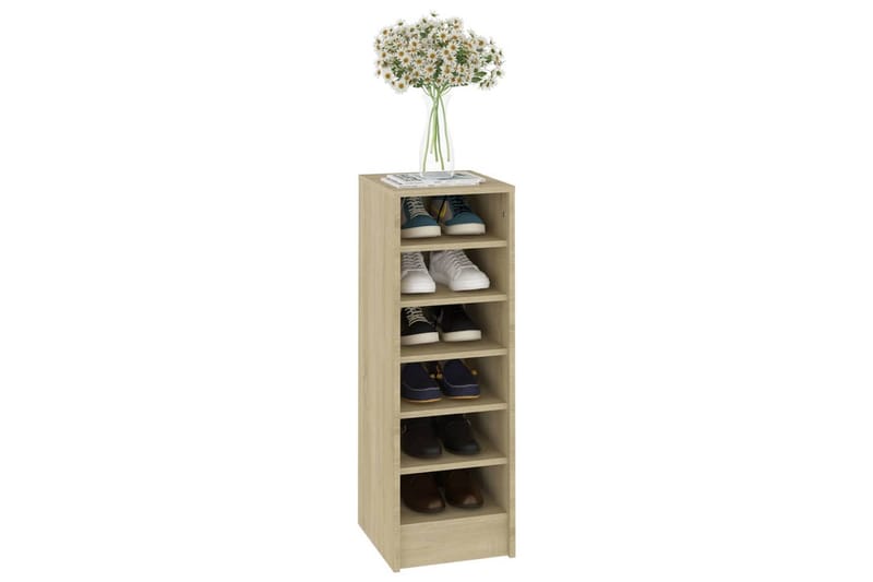 skoreol 31,5x35x90 cm spånplade sonoma-eg - Brun - Opbevaring - Skoopbevaring