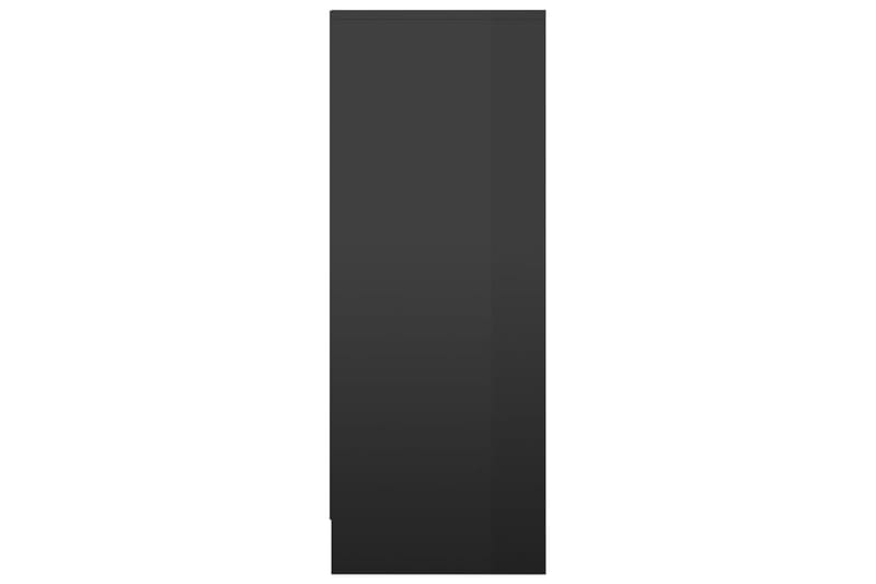 skoreol 31,5x35x90 cm spånplade sort højglans - Sort - Entréopbevaring - Skoopbevaring - Skohylde