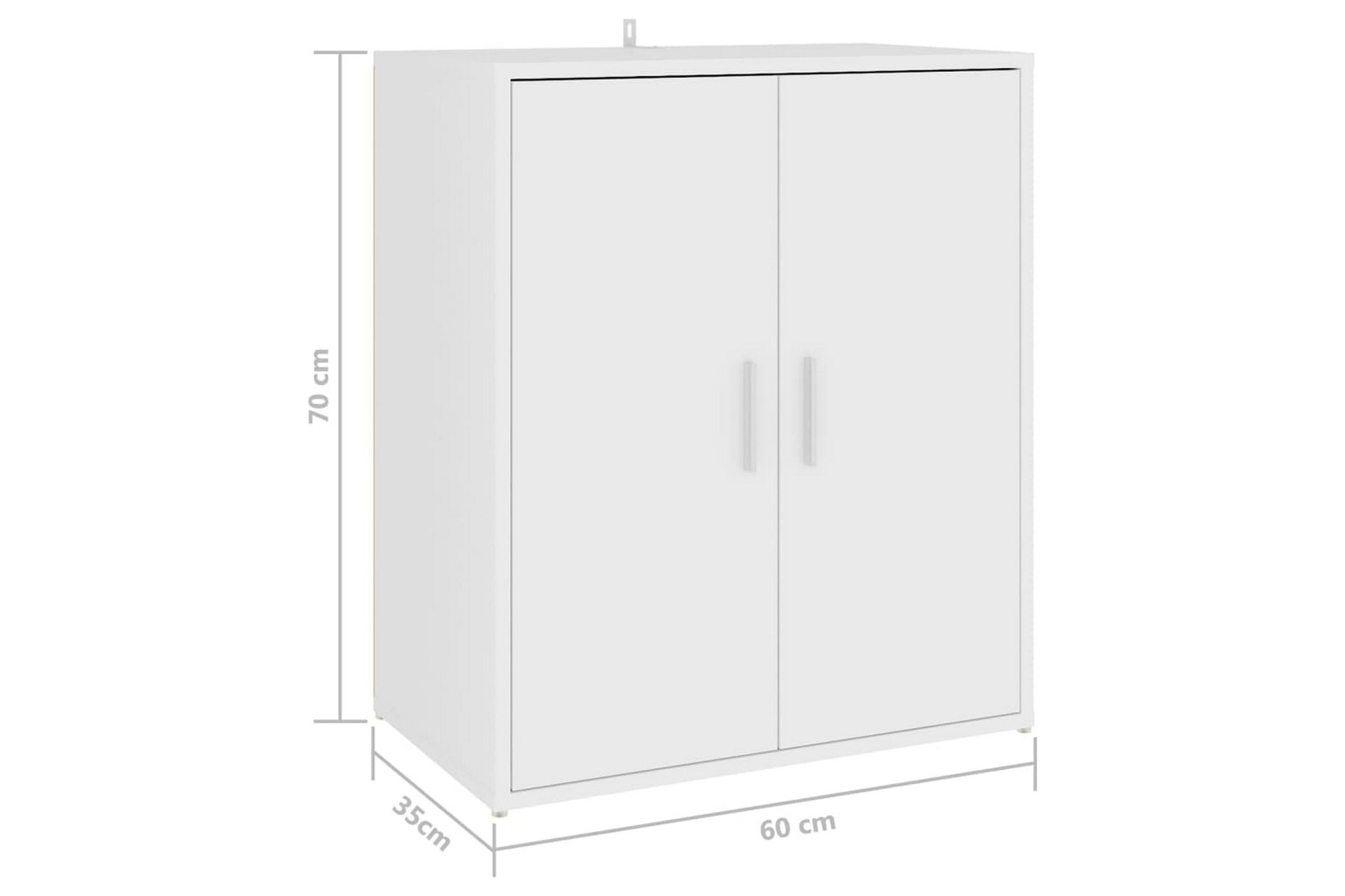 skoreol 60x35x70 cm spånplade hvid - Hvid - Opbevaring - Skoopbevaring