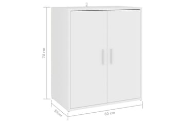 skoreol 60x35x70 cm spånplade hvid - Hvid - Opbevaring - Skoopbevaring