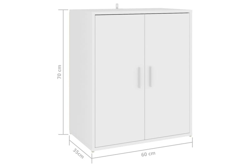 skoreol 60x35x70 cm spånplade hvid - Hvid - Opbevaring - Skoopbevaring