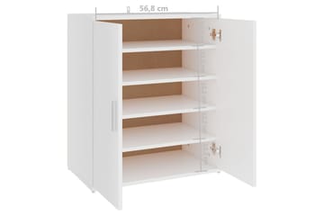 skoreol 60x35x70 cm spånplade hvid - Hvid - Opbevaring - Skoopbevaring