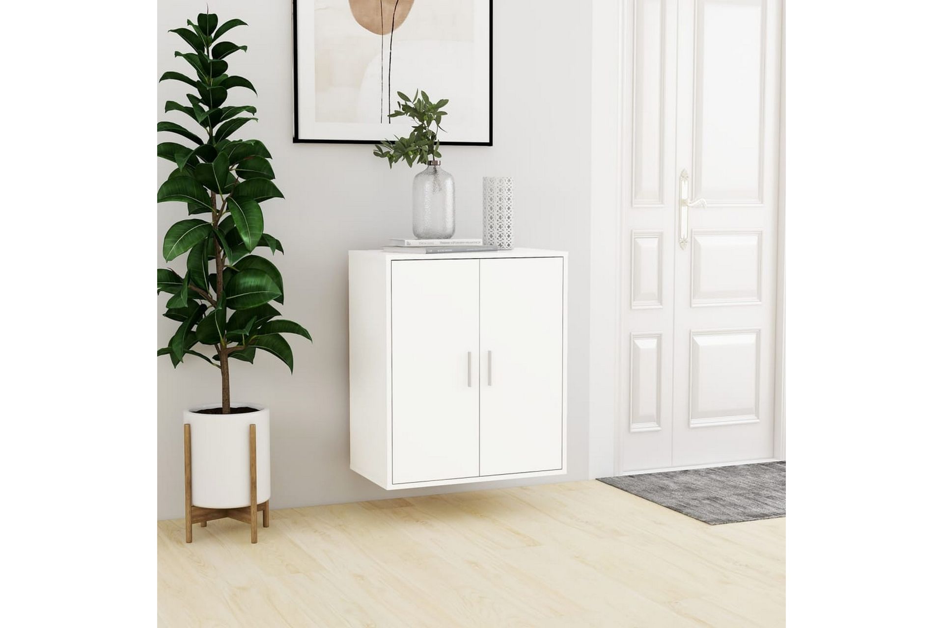 skoreol 60x35x70 cm spånplade hvid - Hvid - Opbevaring - Skoopbevaring