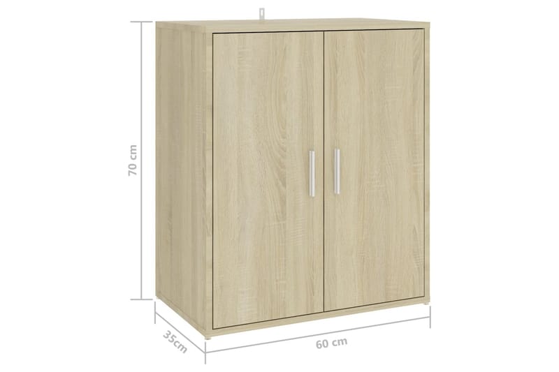 skoreol 60x35x70 cm spånplade sonoma-eg - Brun - Opbevaring - Skoopbevaring