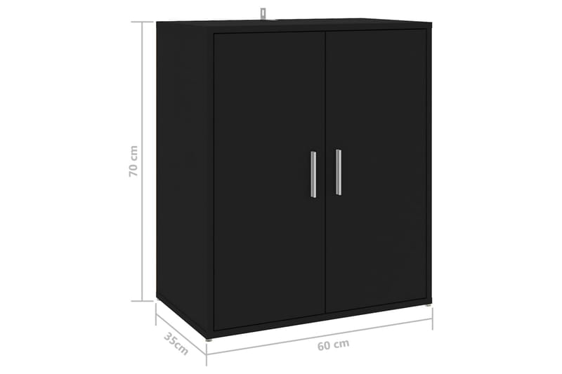 skoreol 60x35x70 cm spånplade sort - Sort - Entréopbevaring - Skoopbevaring - Skohylde