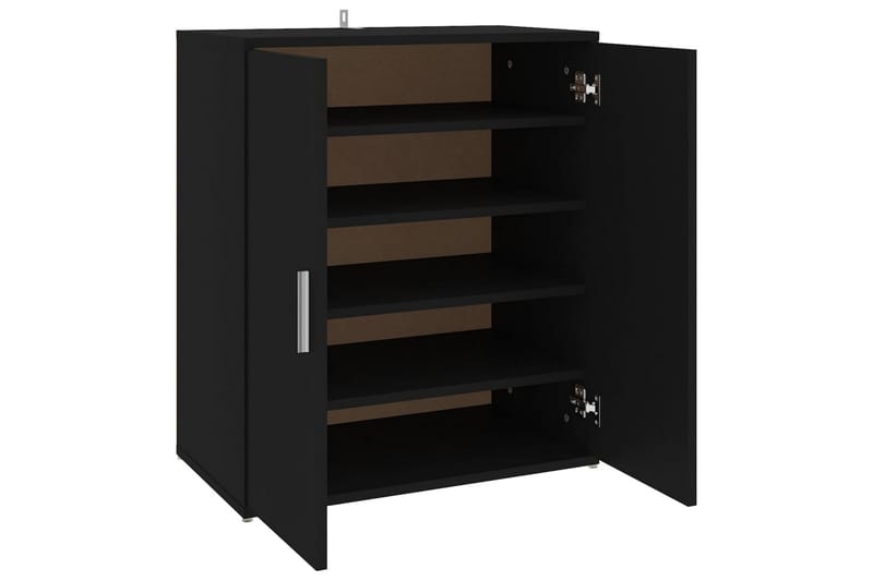 skoreol 60x35x70 cm spånplade sort - Sort - Entréopbevaring - Skoopbevaring - Skohylde