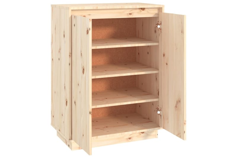 skoreol 60x35x80 cm massivt fyrretræ - Brun - Opbevaring - Skoopbevaring - Skoskab