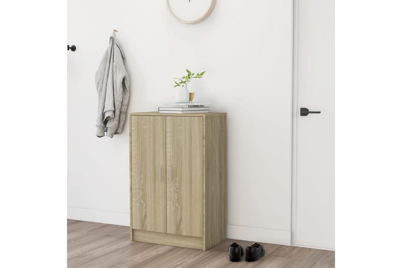 skoreol 60x35x92 cm spånplade sonoma-eg - Brun - Opbevaring - Skoopbevaring
