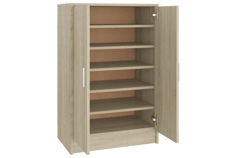 skoreol 60x35x92 cm spånplade sonoma-eg - Brun - Opbevaring - Skoopbevaring