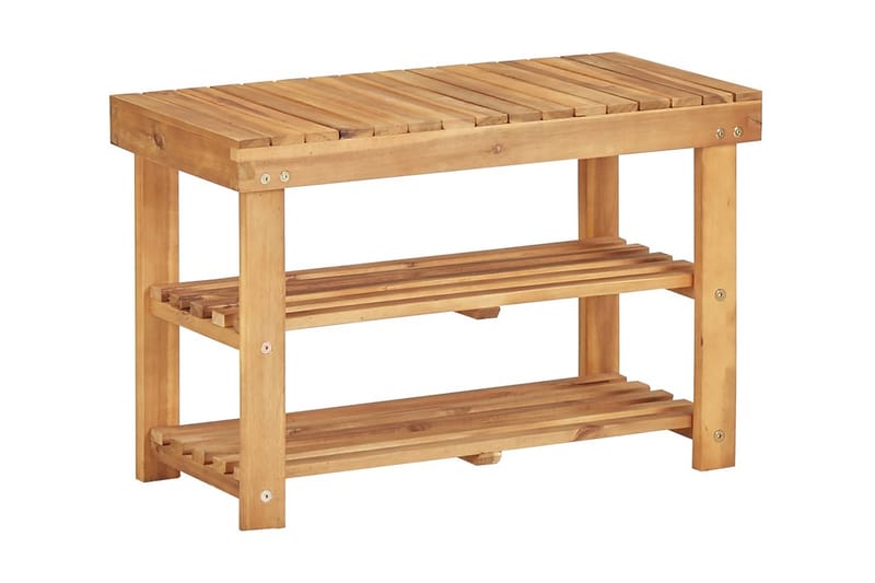 skoreol 70 x 32 x 46 cm massivt akacietræ - Opbevaring - Skoopbevaring