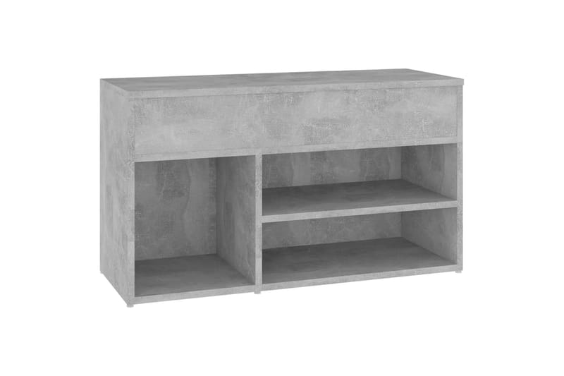 skoreol 80x30x45 cm spånplade betongrå - Grå - Opbevaring - Skoopbevaring - Skoskab