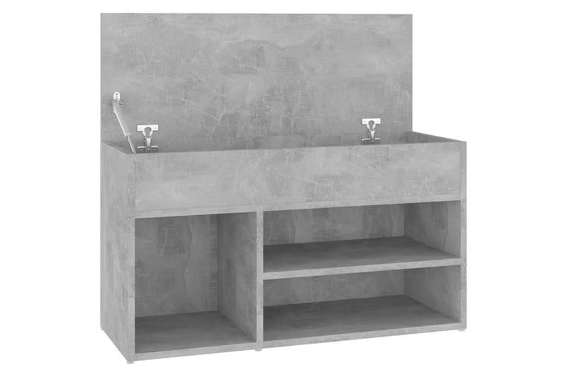 skoreol 80x30x45 cm spånplade betongrå - Grå - Opbevaring - Skoopbevaring - Skoskab