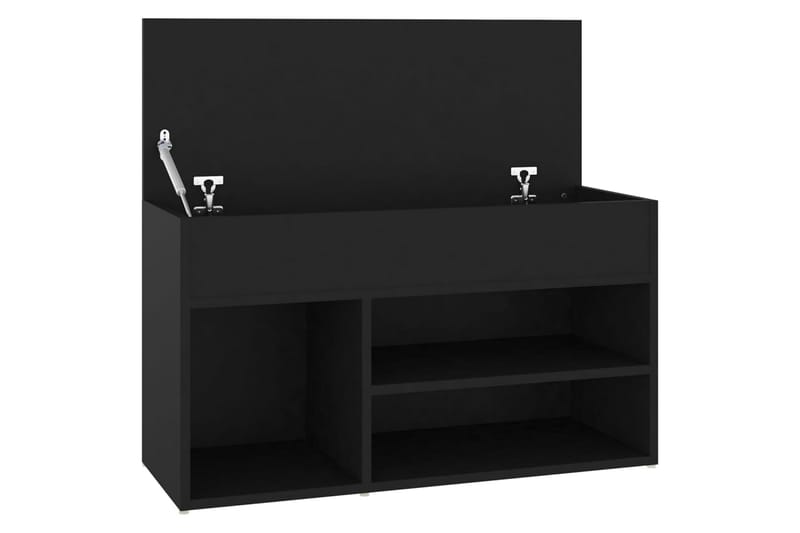 skoreol 80x30x45 cm spånplade sort - Sort - Opbevaring - Skoopbevaring - Skoskab