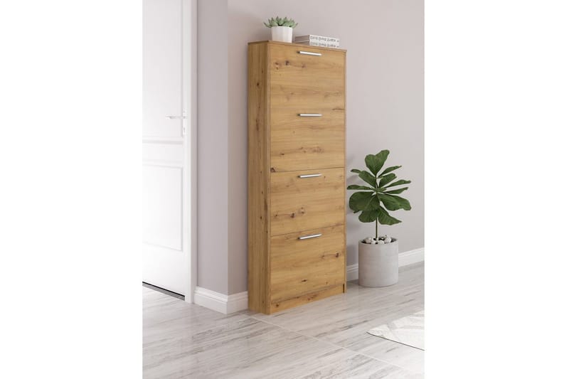Skoreol Bill 55x21x157 cm, Natur - 55x21x157 cm, Natur - Opbevaring - Skoopbevaring - Skoskab