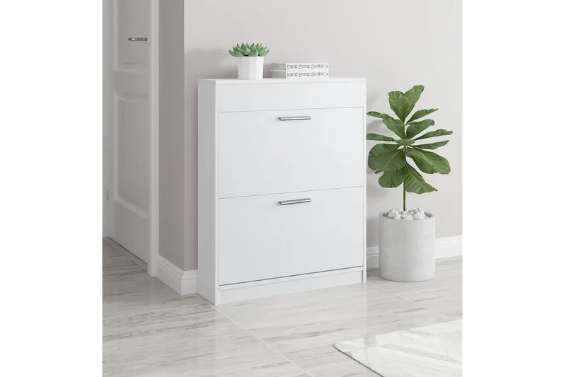 Skoreol Bill 75x21x95 cm, Hvid - 75x21x95 cm, Hvid - Opbevaring - Skoopbevaring - Skoskab