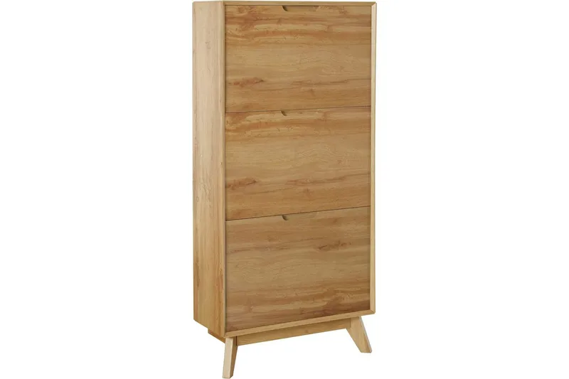 Skoreol Ezra 3 flapper 60x24x125 cm, Wotan Eg - 60x24x125 cm, Wotan Eg - Opbevaring - Skoopbevaring