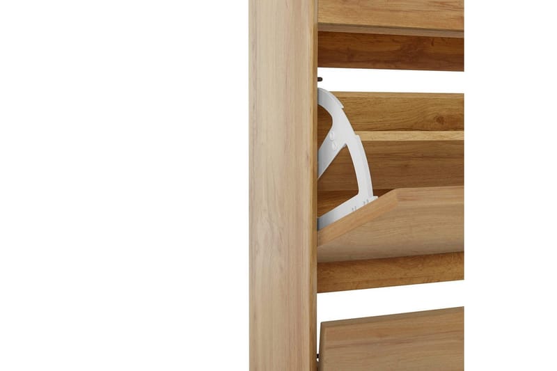 Skoreol Ezra 3 flapper 60x24x125 cm, Wotan Eg - 60x24x125 cm, Wotan Eg - Opbevaring - Skoopbevaring - Skoskab