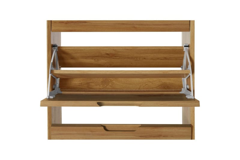 Skoreol Ezra 3 flapper 60x24x125 cm, Wotan Eg - 60x24x125 cm, Wotan Eg - Opbevaring - Skoopbevaring - Skoskab