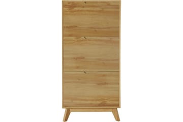 Skoreol Ezra 3 flapper 60x24x125 cm, Wotan Eg - 60x24x125 cm, Wotan Eg - Opbevaring - Skoopbevaring