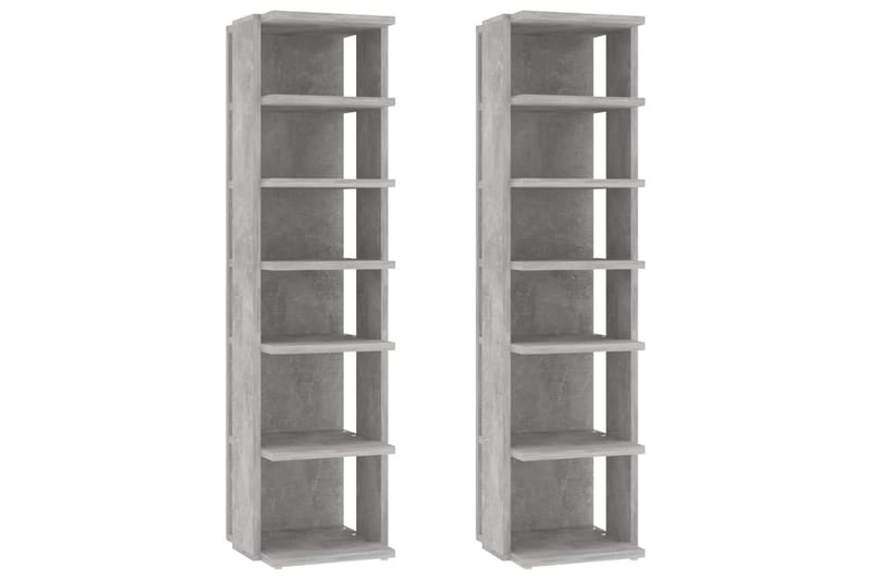 skoreoler 2 stk. 25x27x102 cm betongrå - Grå - Opbevaring - Skoopbevaring